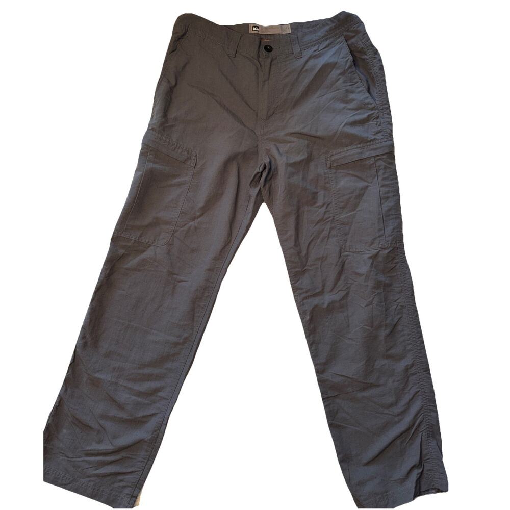REI‎ Mens 32 X 30 Pants UPF 50+ Hiking Camping Outdoor Gray Nylon